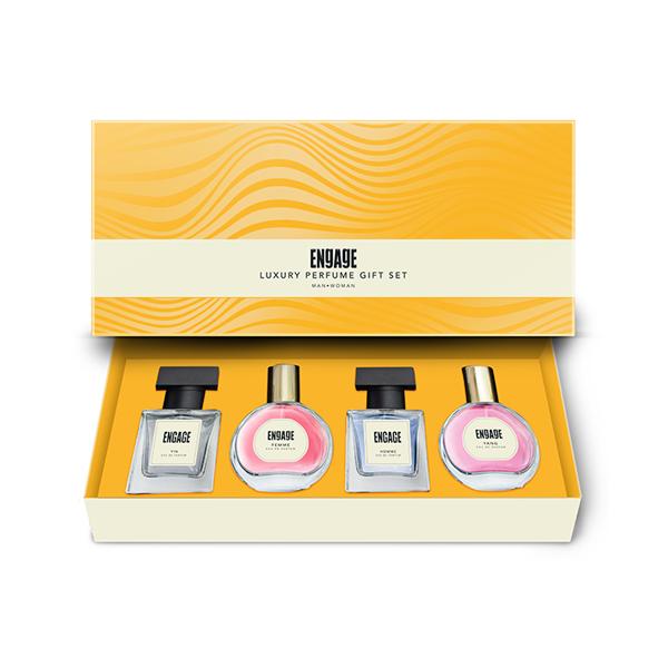 Engage Luxury Perfume Unisex Gift Pack for Men + Women, Travel Sized Assorted Pack 25ml each 4's