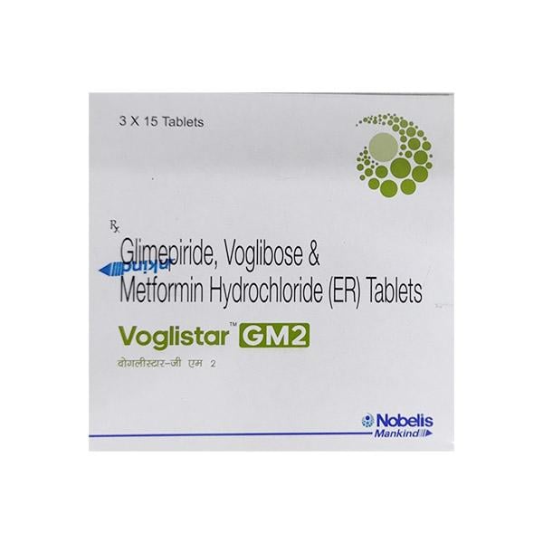 VOGLISTAR GM 2 Tablet 15's - Diabetes-Ant
