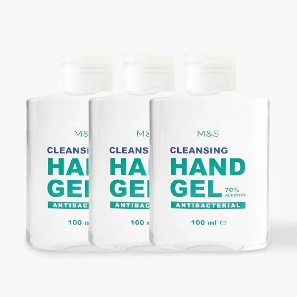 Marks & Spencer 3 Pack Antibacterial Hand Sanitiser Gel 100 ml