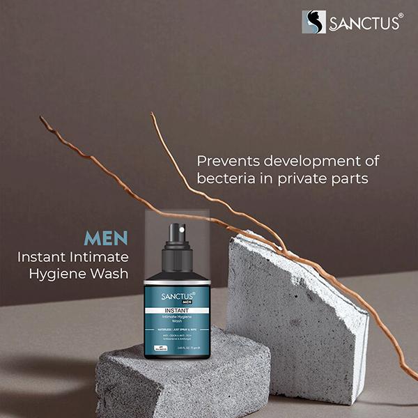 Sanctus Instant Intimate Hygiene Wash for Men 75 gm - Intimate Care