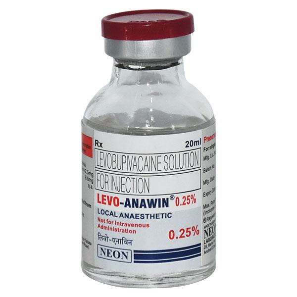 LEVO ANAWIN 0.25% Injection 20ml - Anaesthesia - Local-Ana