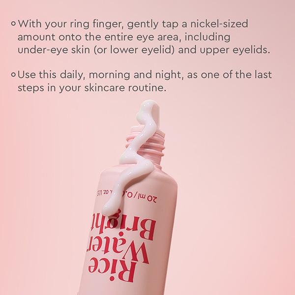 The Face Shop Rice Water Bright Vegan Eye Cream 20 ml - Under Eye Creams & Serums