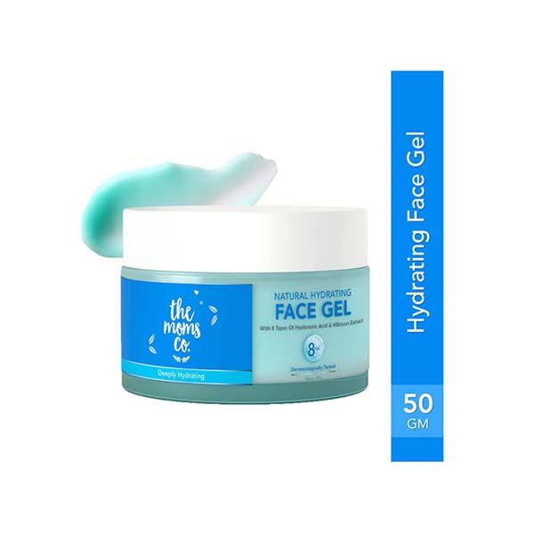 The Moms Co Natural Hydrating Face Gel with 8 Types of Hyaluronic Acid and Hibiscus Extracts 50 gm - Face Moisturizers