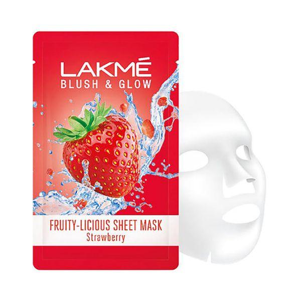Netmeds | Lakme Blush & Glow Fruity - Licious Strawberry Blast Sheet Mask 25ml