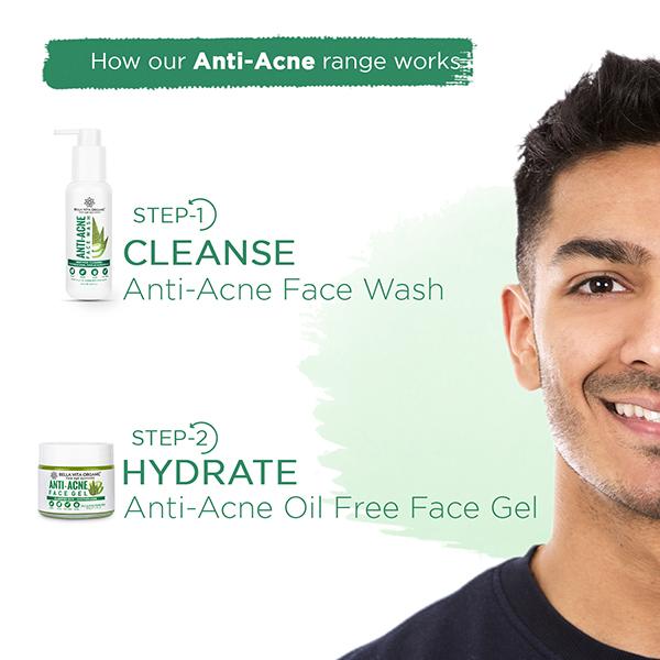 Bella Vita Organic Anti-Acne Face Wash,Deep Cleanser, Spot Treatment & Pimple Repair 100 ml - Face Wash & Cleansers