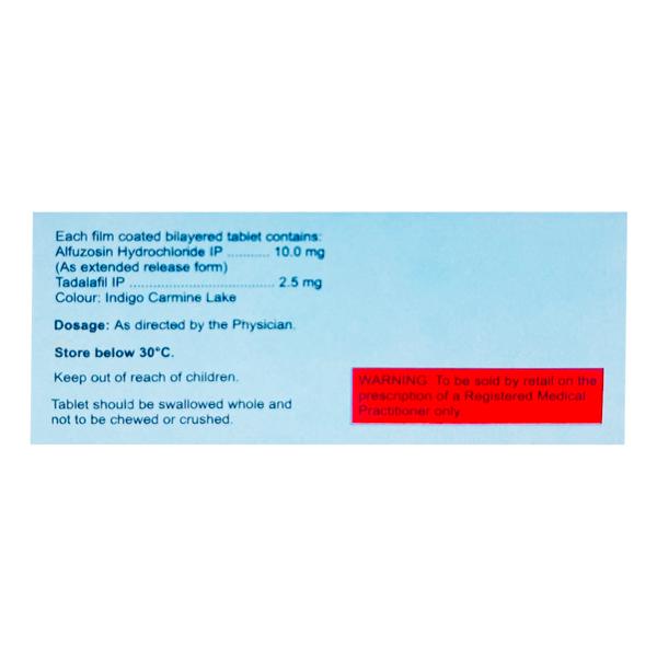 ALFUSIN T 2.5 Tablet 10's - Bladder And Prostate Disorders-Dru