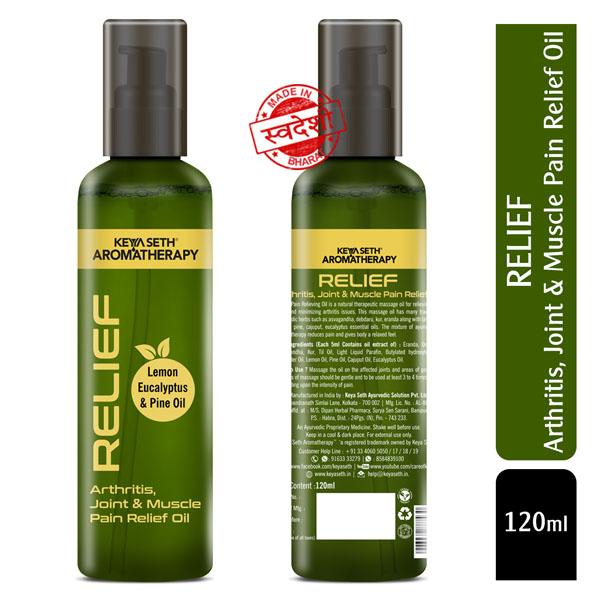 Keya Seth Aromatherapy Relief Oil- Arthritis, Joint & Muscle Pain Relief Oil 120 ml - Essential Oils