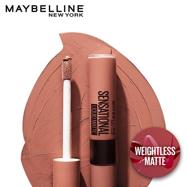 Maybelline New York Color Sensational Liquid Matte Lipstick, NU01 Bare It All 7ml - Lipsticks