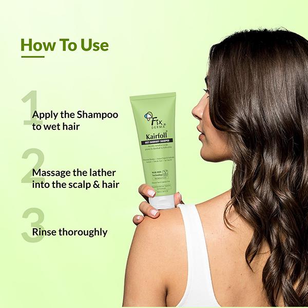 Fixderma Kairfoll Anti Dandruff Shampoo for Oily and Sensitive Scalp, Shampoo for Dandruff 100 ml - Shampoos