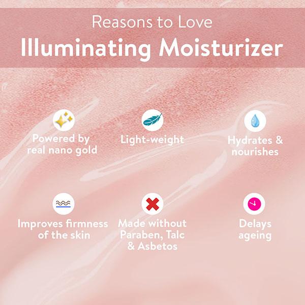 Belora Paris Illuminating Moisturizer With Nano Gold & AHA 30 gm - Highlighters & Illuminators