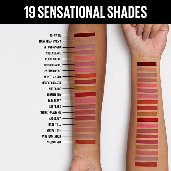 Maybelline New York Color Sensational Liquid Matte Lipstick, NU01 Bare It All 7ml - Lipsticks