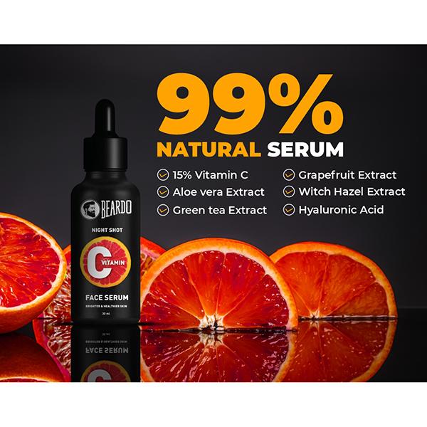 Beardo Night Shot Vitamin C Face Serum 30 ml - Face Gels