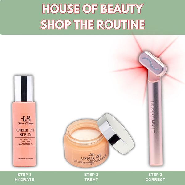House of Beauty Under Eye Cream For Dark Circles, Fine Lines & Hydrating with Hyaluronic 30ml - Under Eye Creams & Serums