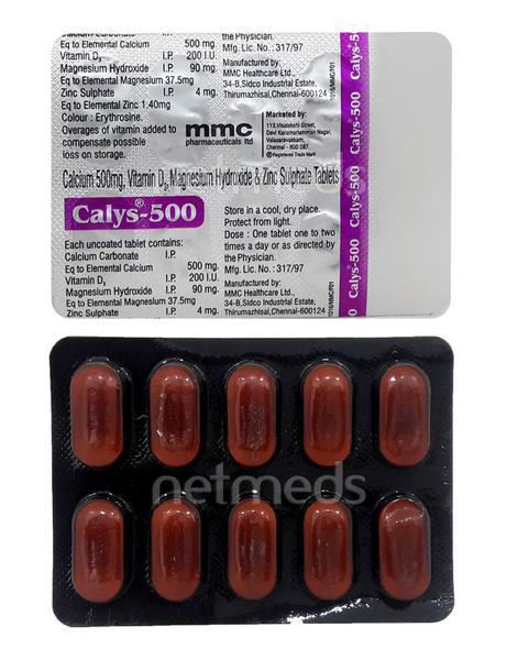 Calys 500mg Tablet 10'S - Supplements-Cal