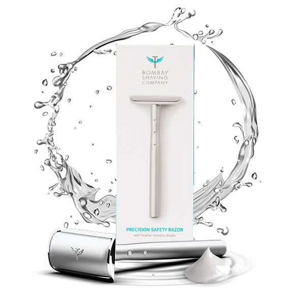 Bombay Shaving Company Precision Safety Razor with Feather Stainless Blades - Razors & Cartridges