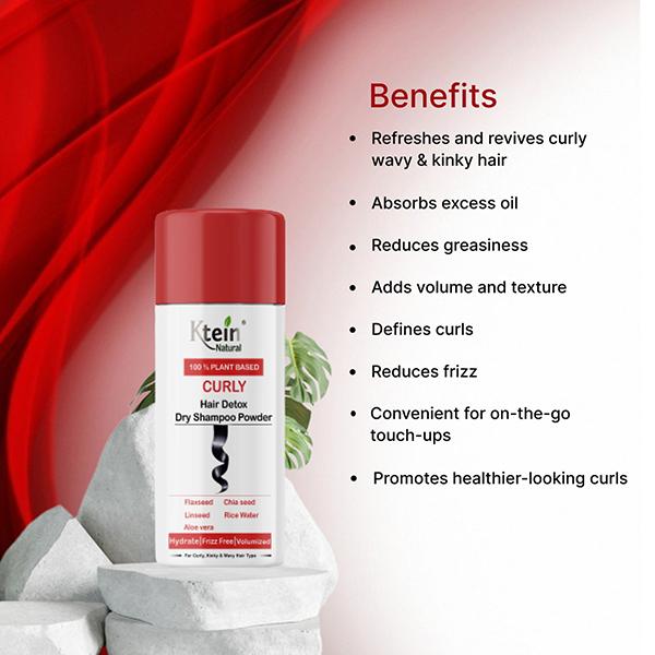 Ktein Natural 100% Plant Based Hair Detox Dry Shampoo Powder For Curly Hair 25 gm - Dry Shampoos & Conditioners
