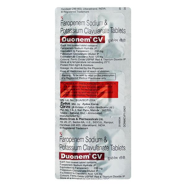 DUONEM CV Tablet 6's - Bacterial Infections-OBL