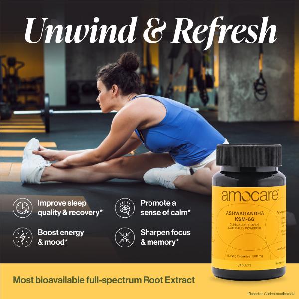 Amocare Ashwagandha KSM-66 Capsule 60's - Sexual Care