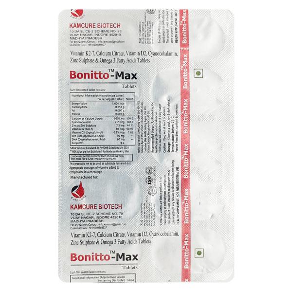 BONITTO MAX Tablet 10's - Supplements-Vam
