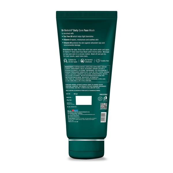 Dr. Batra's Daily Care Face Wash - Tea Tree Oil 200 gm - Face Wash & Cleansers