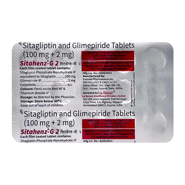 SITAHENZ G 2 Tablet 15's - Diabetes-Ant