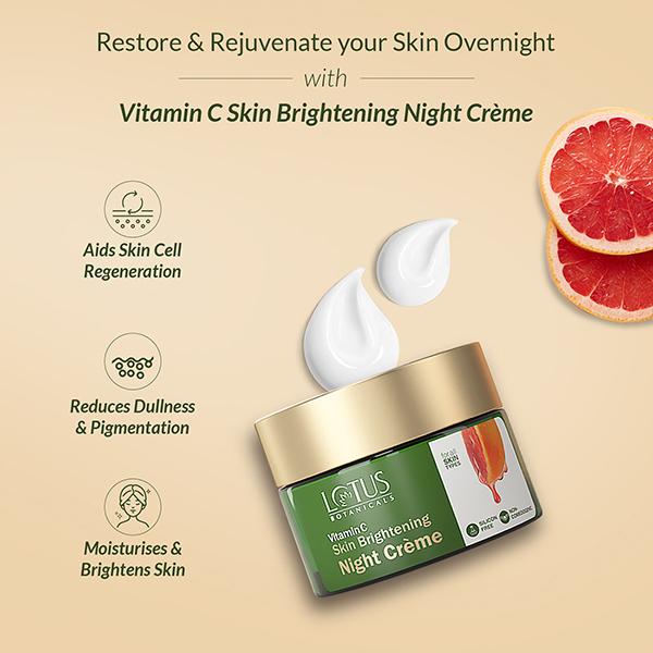Lotus Botanicals Skin Brightening Night Cream 50 gm - Night Cream