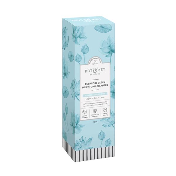 Dot & Key Deep Pore Clean Milky Foam Cleanser 120 ml - Face Wash & Cleansers