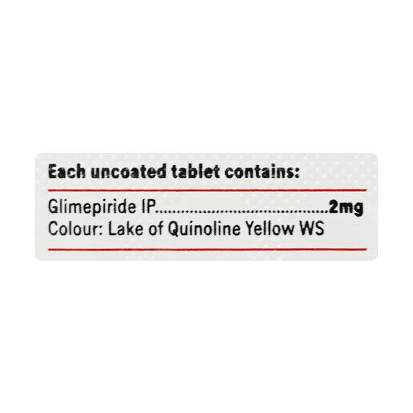 Glimy 2mg Tablet 14'S - Diabetes-Ant