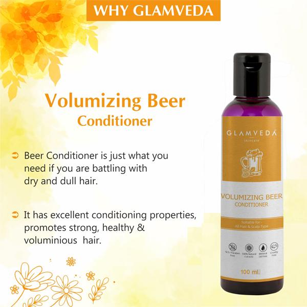 Glamveda Volumizing Beer Conditioner 100 ml - Conditioners