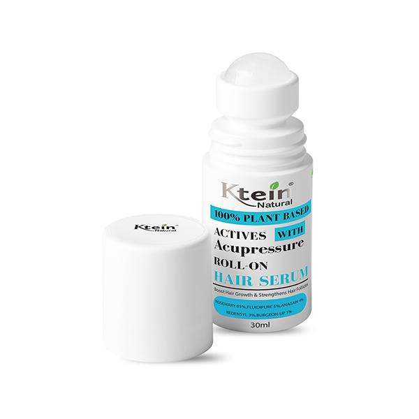 Netmeds | Ktein 100% Plant-Based Active Intensive Hair Treatment Serum with Acupressure Roll-On Therapy 30 ml