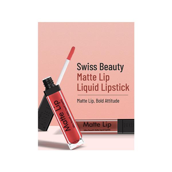 Swiss Beauty Ultra Smooth Matte Liquid Lipstick, Shade- Ruby 6 ml - Liquid Lipsticks