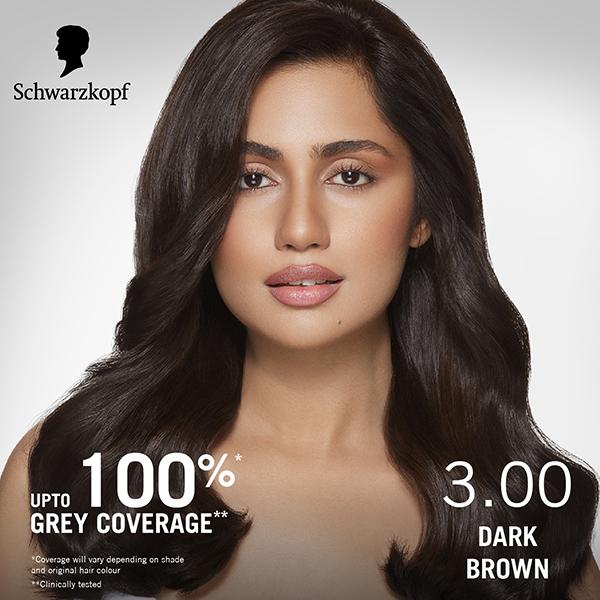 Schwarzkopf Simply Colour Permanent Hair Colour For 100% Grey Coverage - 3.00 Dark Brown 142.5ml - Crème