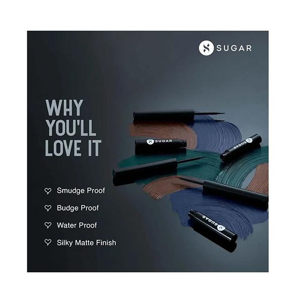 SUGAR Cosmetics Eye Told You So! Smudgeproof Eyeliner - 01 Black Swan (Black) 1.7 ml - Eyeliners