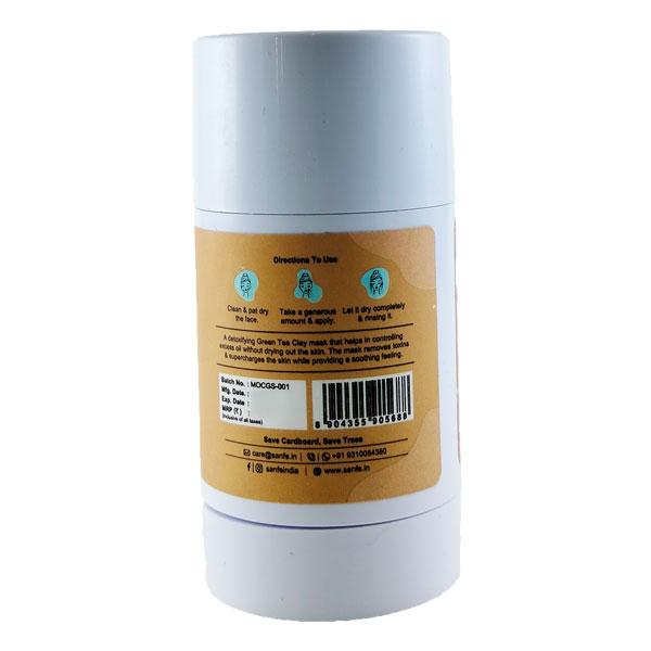 Sanfe Promise Glo Clay Mask Stick - Green Tea + Hyaluronic Acid 30 gm - Face Mask