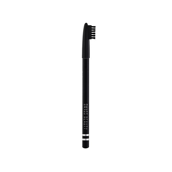 Netmeds | Swiss Beauty Waterproof Eyebrow Pencil With Brush, Shade - Black 1.5 gm