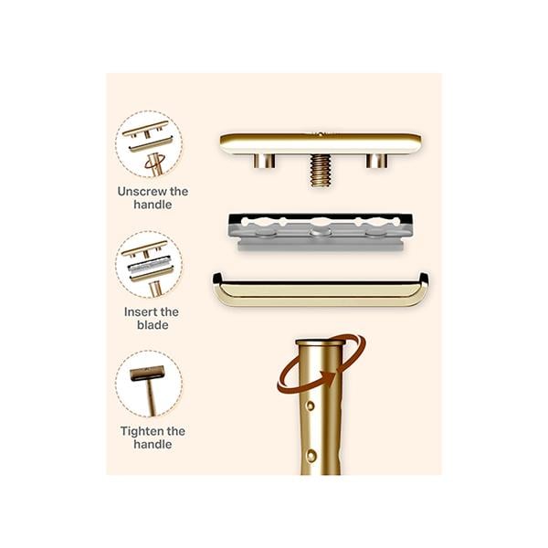 Bombay Shaving Company Classic Safety Razor for Men - Double Edged Safety Razor 220's - Razors & Cartridges