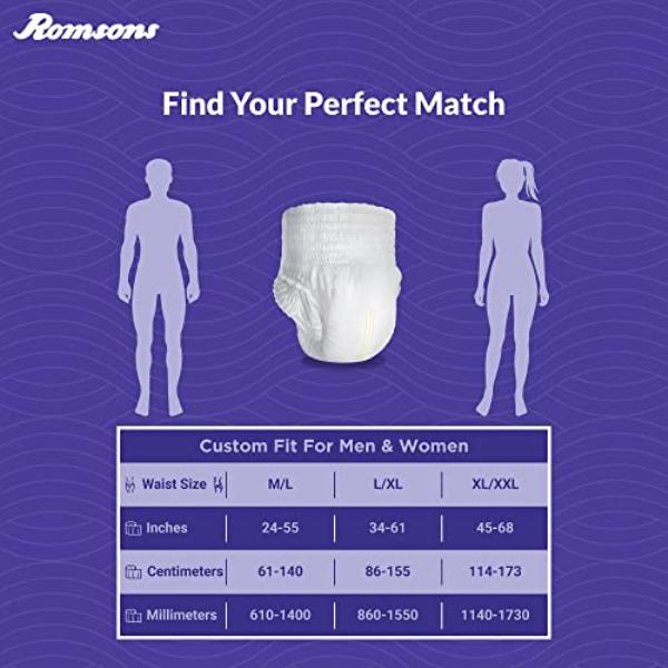 Dignity Overnight Pull Ups Adult Diapers (L - XL) (34 - 59 Inch) 10's - Adult Diapers & Pads