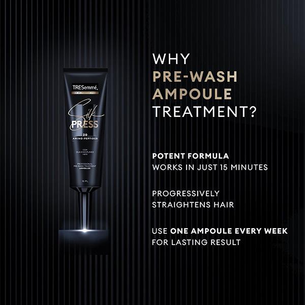 Tresemme Silk Press Pre-Wash Treatment Ampoules 4's - Hair Treatment