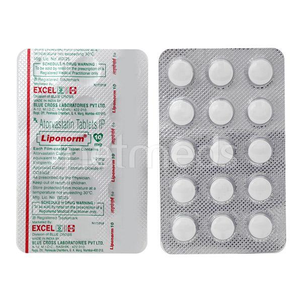 Liponorm 10mg Tablet 15'S - High Cholesterol-Dys