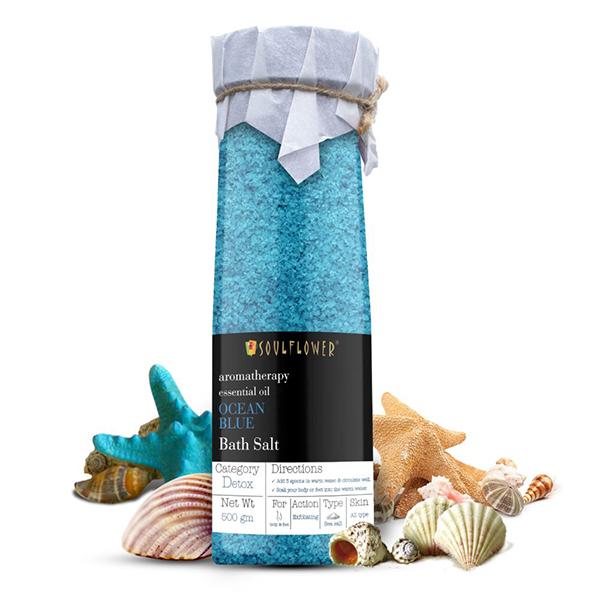 Netmeds | Soulflower Ocean Blue Bath Salt 500 gm