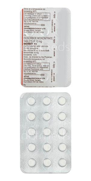 Monit 10mg Tablet 15'S - Angina