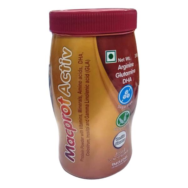 Macprot Activ Sugar Free Gluten Free Vanilla Flavour Powder 200gm - Supplements-Ent