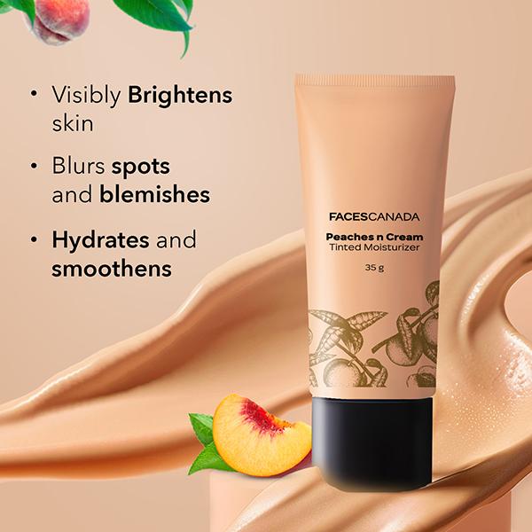 Faces Canada Peaches N Cream Tinted Moisturizer - Light 01, 35gm - Face Moisturizers
