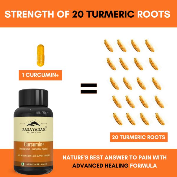 Rasayanam Curcumin+ 1500 MG Capsules 60's - Herbal Dietary Supplement