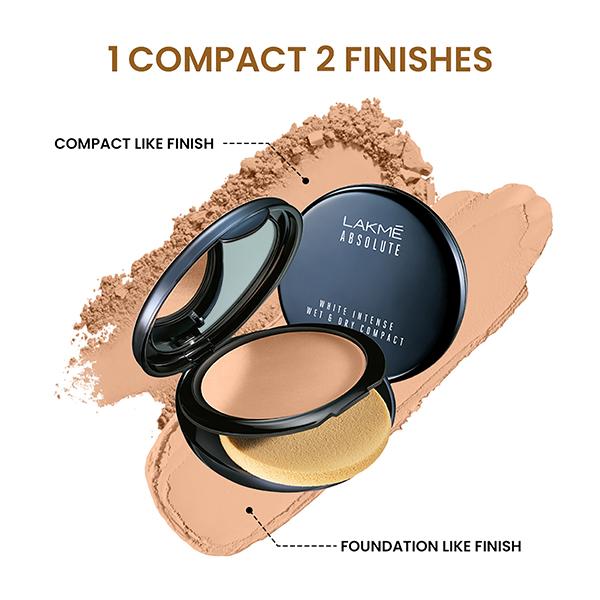Lakme Xtraordin-airy Compact, 2 In 1 Compact + Foundation, Lightweight, SPF17, 06 Almond Honey, 9 gm - Compact Powder