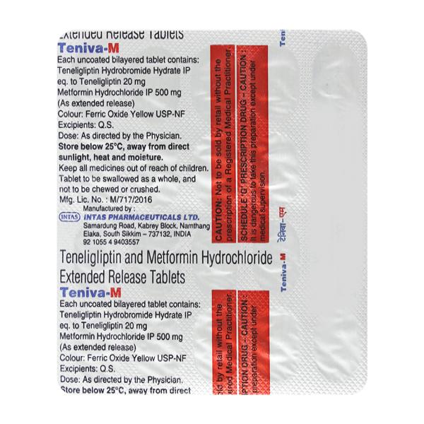 TENIVA M Tablet 20's - Diabetes-Ant