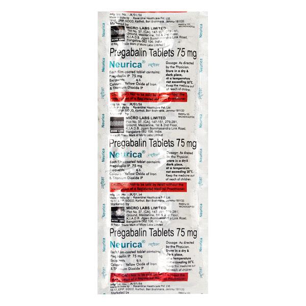 NEURICA Tablet 10's - Neuropathic Pain-Dru