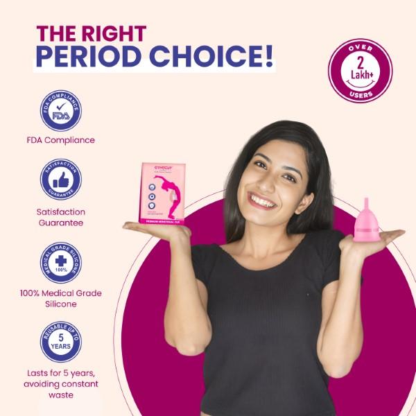 GynoCup Reusable Menstrual Cup - Small + Natural Intimate GynoWipe 10's - Menstrual Cups
