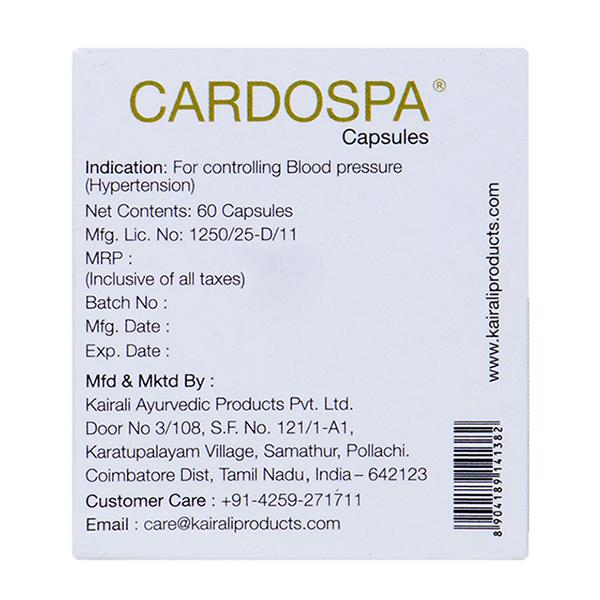 Kairali Cardo Spa Capsules 60's - Speciality Medicines