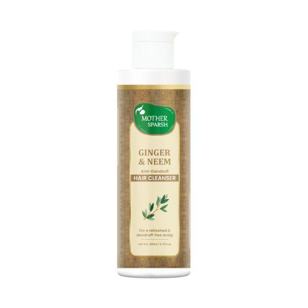 Mother Sparsh Ginger & Neem Anti-Dandruff Hair Cleanser 200 ml - Shampoos